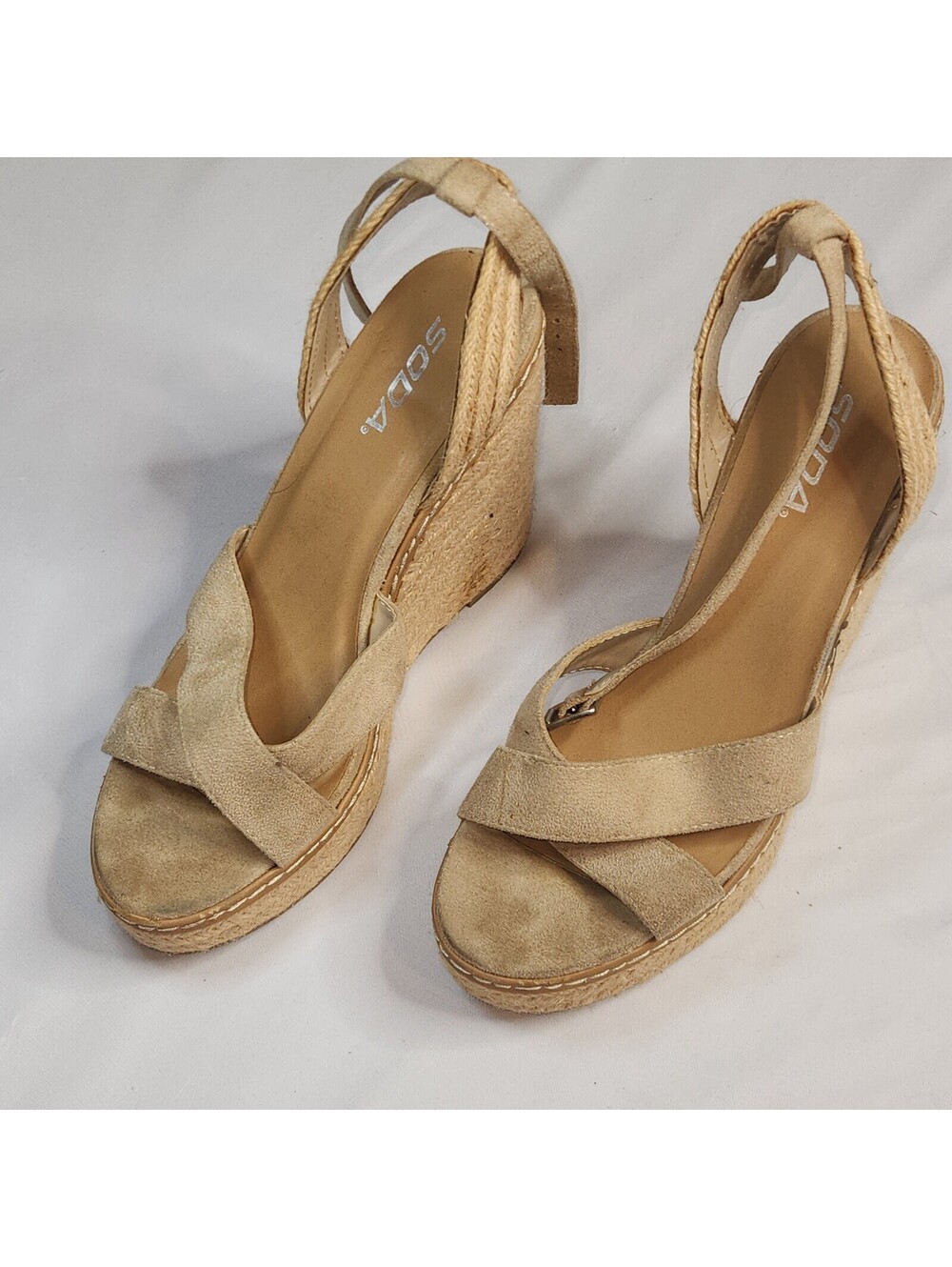 Soda beige wedge sandals